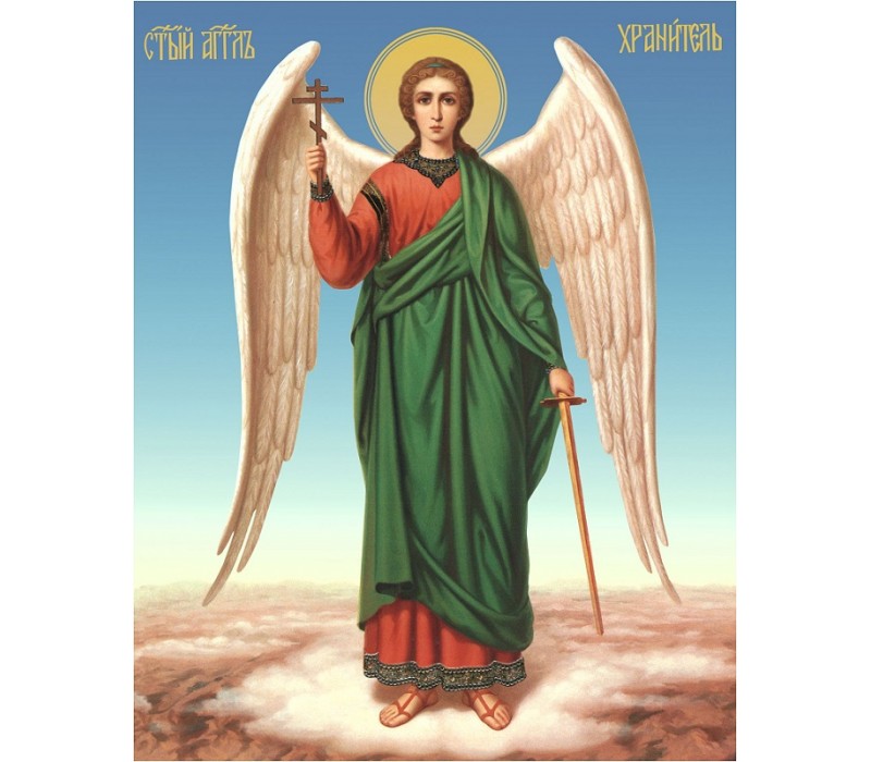 Гобеленовое Панно "Икона Ангел-хранитель" (23х35)
