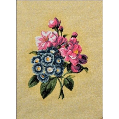 Гобеленовое Панно "Бутоньерка (синие цветы)" (18х24)