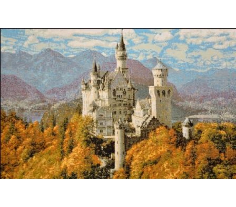 Гобеленовое Панно "Замок Нойшванштайн евро" (55х35)