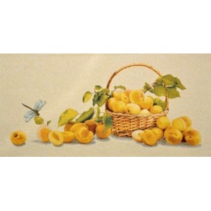 Гобеленовое Панно "Корзина с абрикосами евро" (35х70)