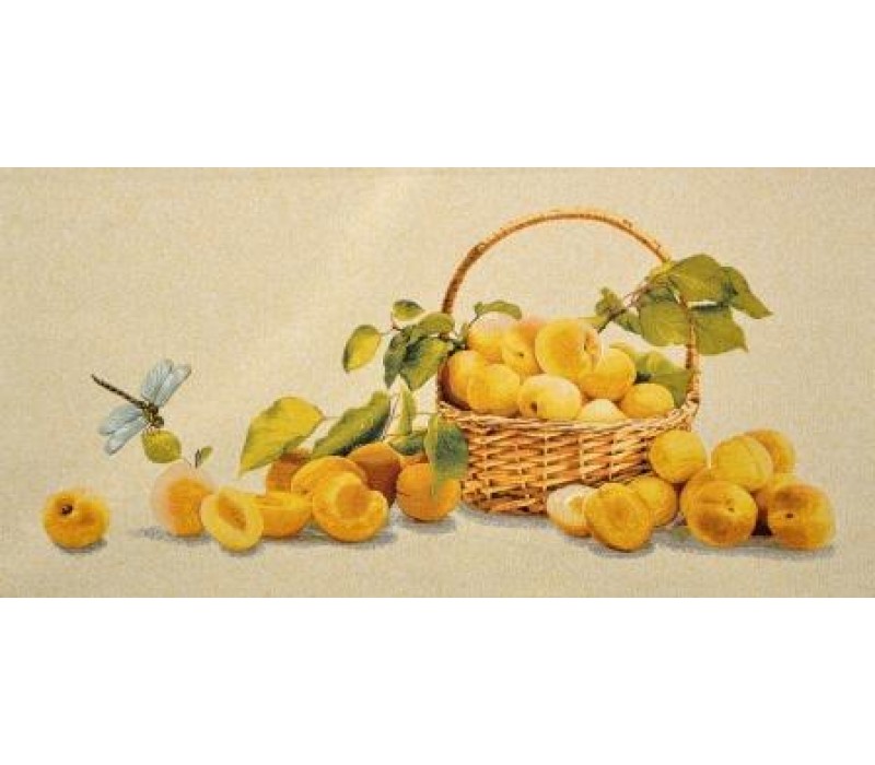 Гобеленовое Панно "Корзина с абрикосами евро" (35х70)