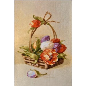 Гобеленовое Панно "Корзина тюльпанов 2" (25х35)