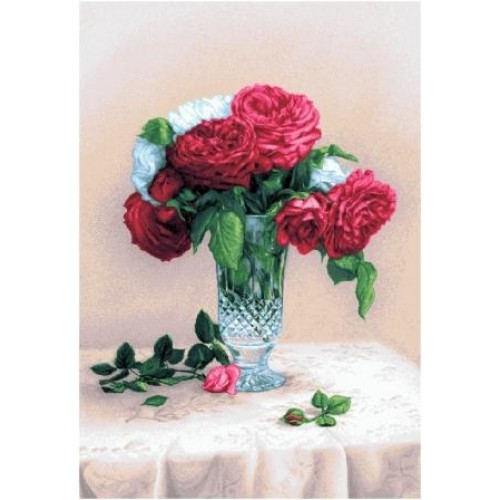 Гобеленовое Панно "Красные розы" (35х50)