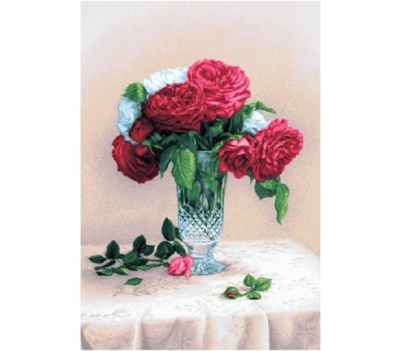 Гобеленовое Панно "Красные розы" (35х48)
