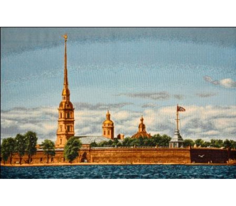 Гобеленовое Панно "СПб Петропавловская крепость евро" (55х35)