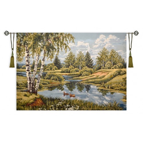 Гобеленовое панно "Пейзаж с утками" (192х137)