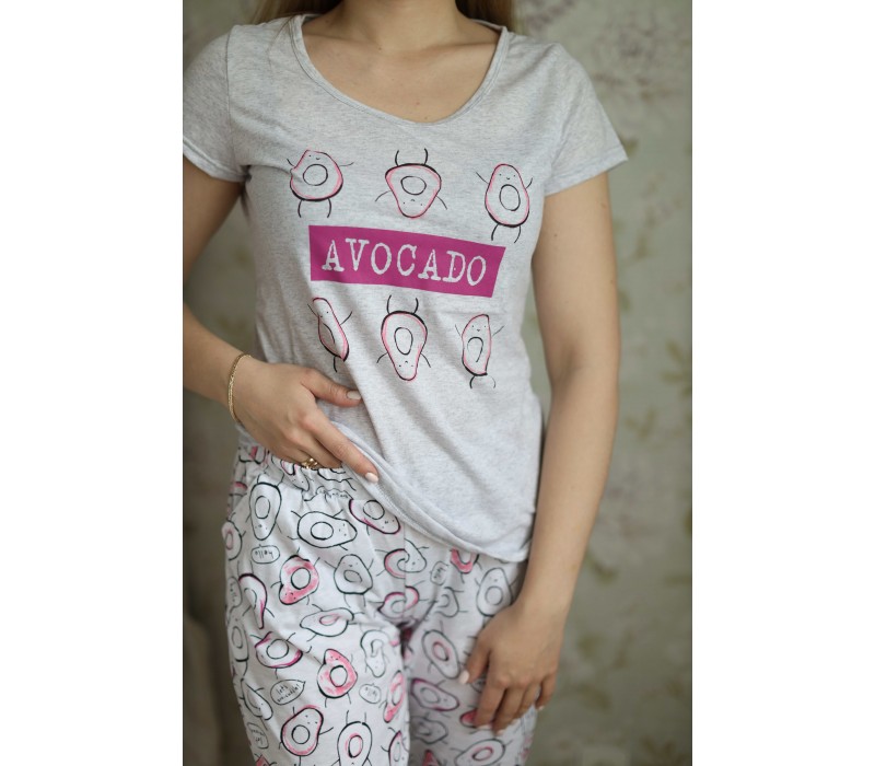 Женская Пижама Авокадо (футболка и брюки)