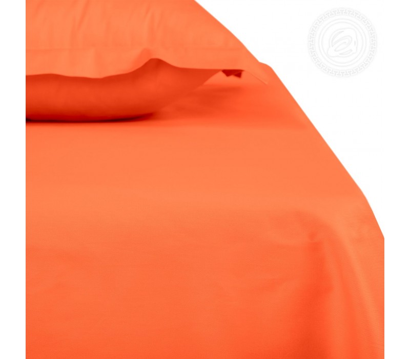 Простыня на резинке Оранжевый 809_гк