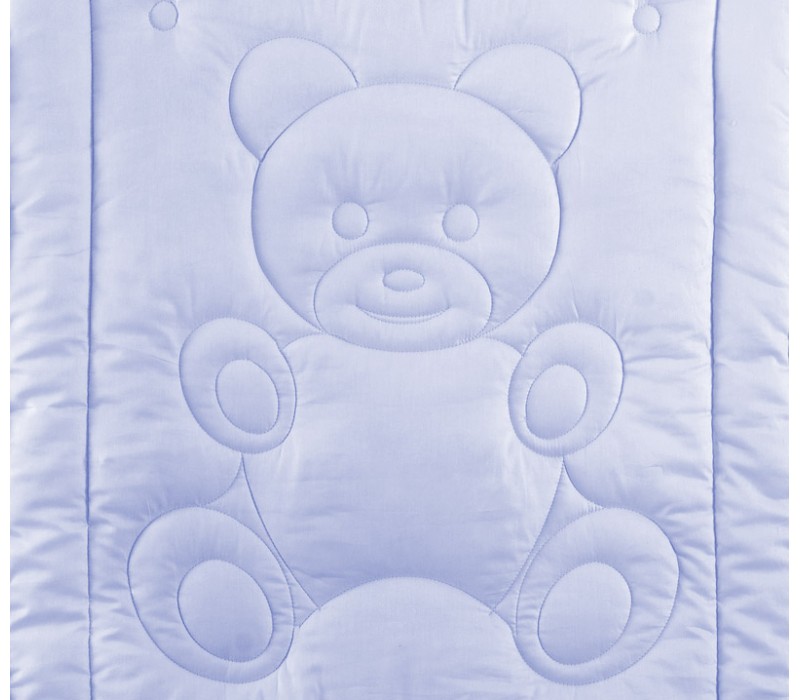 Одеяло Лебяжий пух 300 г, сатин г/к, детское, светло-голубой