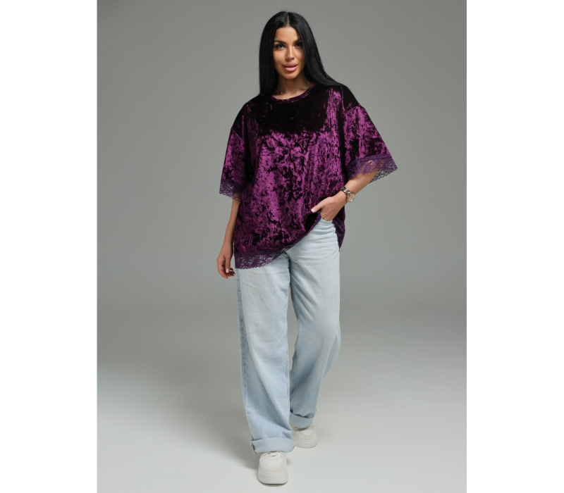 Андреа футболка женская (баклажан)