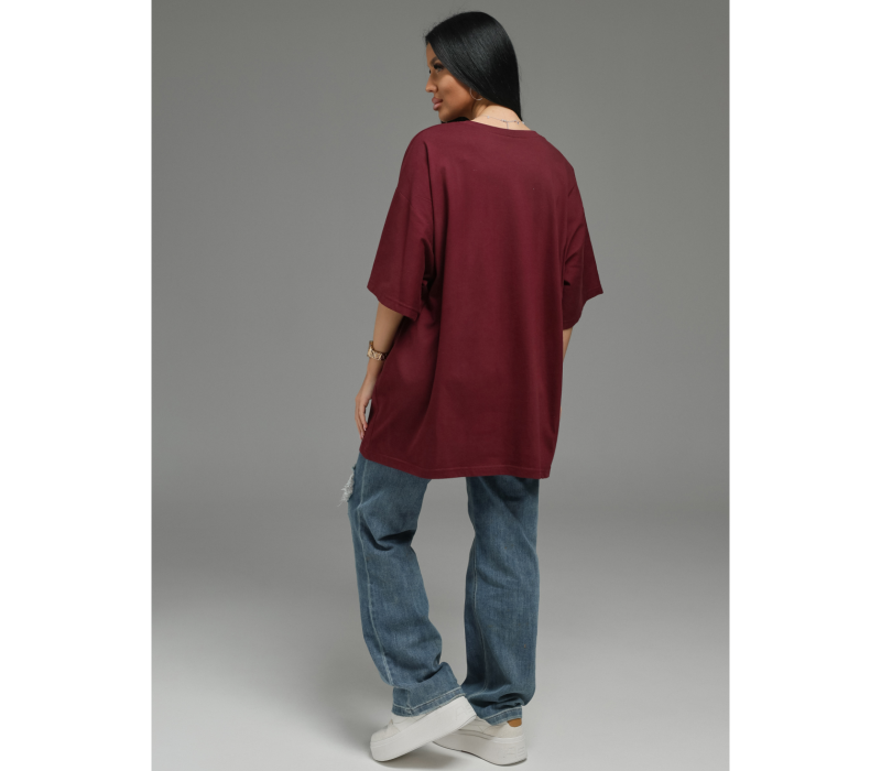 Анита-2 футболка женская (марсала)