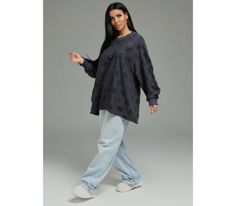 Ребека свитшот женский (махра Микки серый)