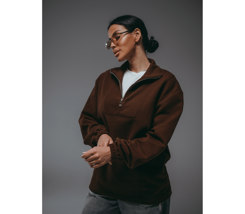 Брамея свитшот женский (коричневый)