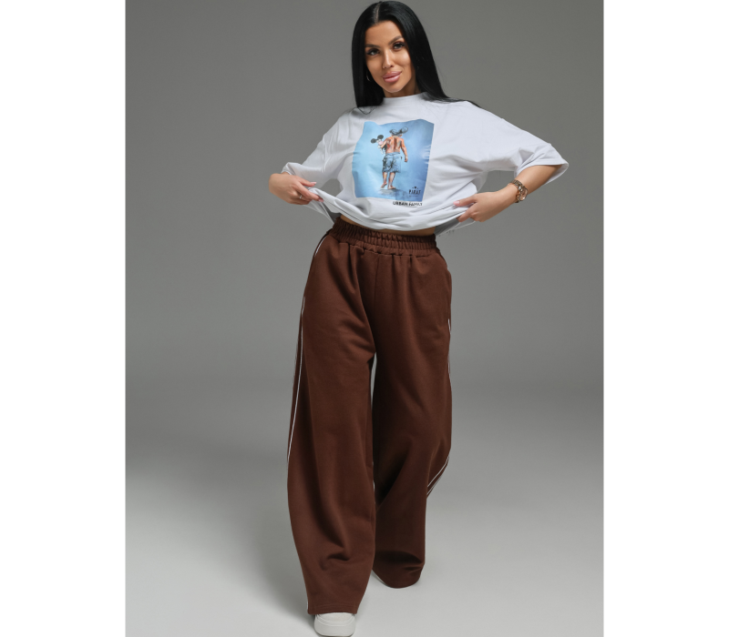 Дуэт брюки женские (коричневый)