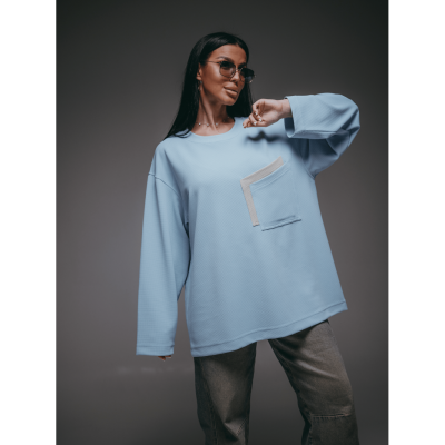 Дабл свитшот женский (небесный)