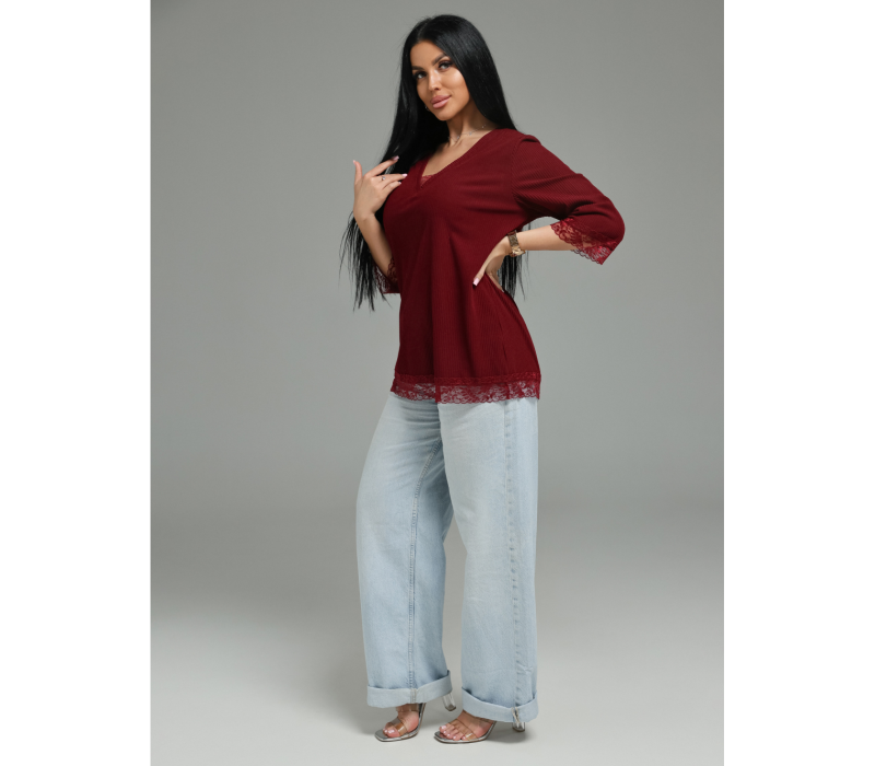 Богемия футболка женская (бордо)