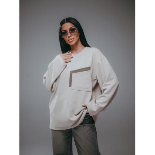 Дабл свитшот женский (бежевый)