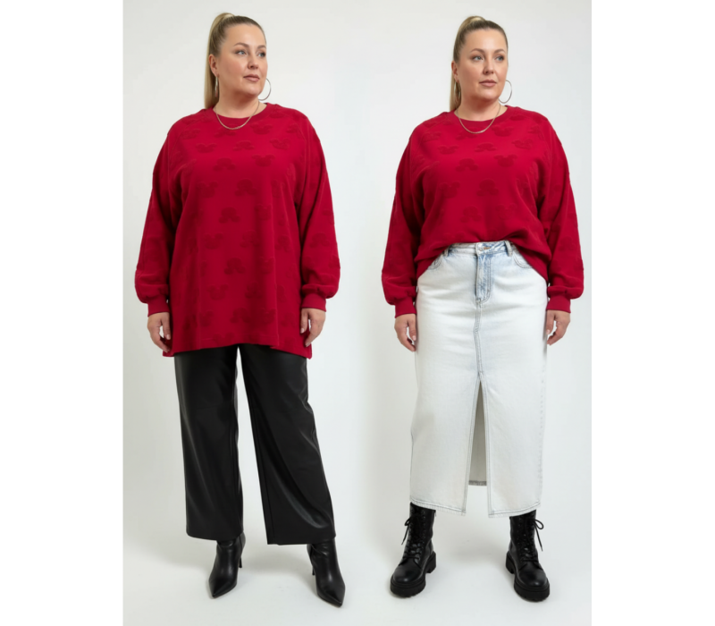 Ребека свитшот женский (махра Микки бордо)