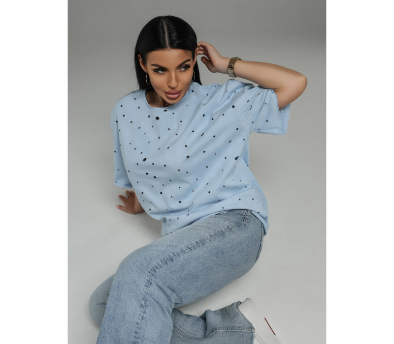 Винтаж футболка женская (голубой)