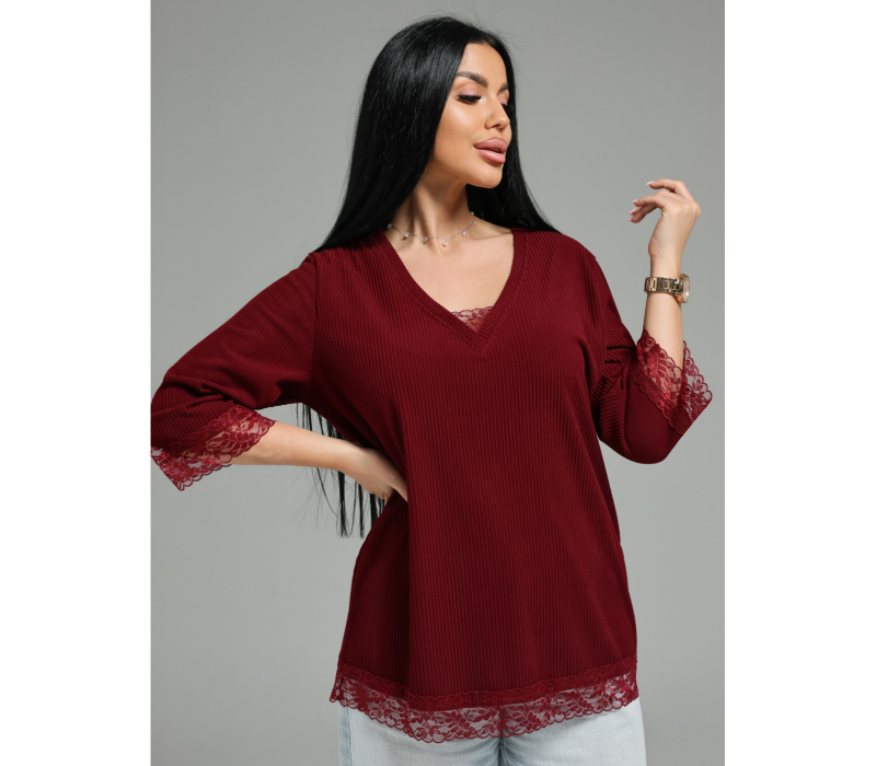 Богемия футболка женская (бордо)