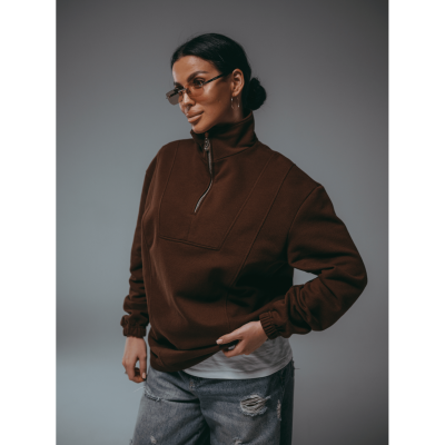 Брамея свитшот женский (коричневый)