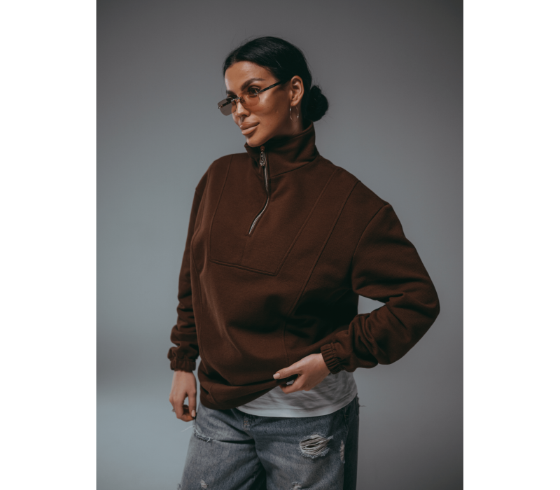 Брамея свитшот женский (коричневый)