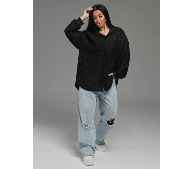 Стелла рубашка женская (черный)