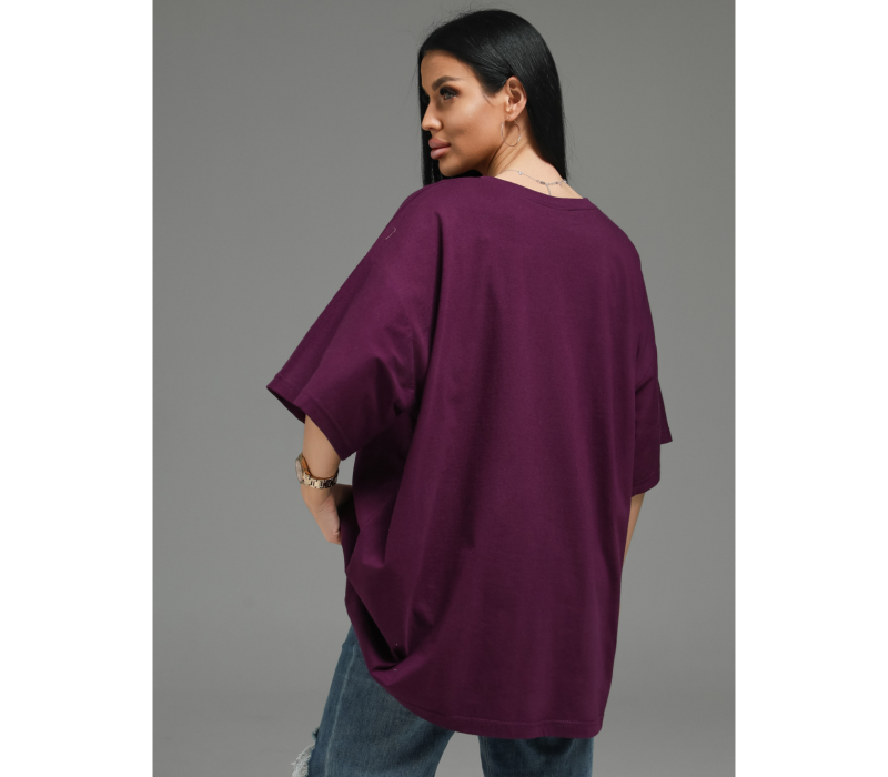 Анита-2 футболка женская (баклажан)