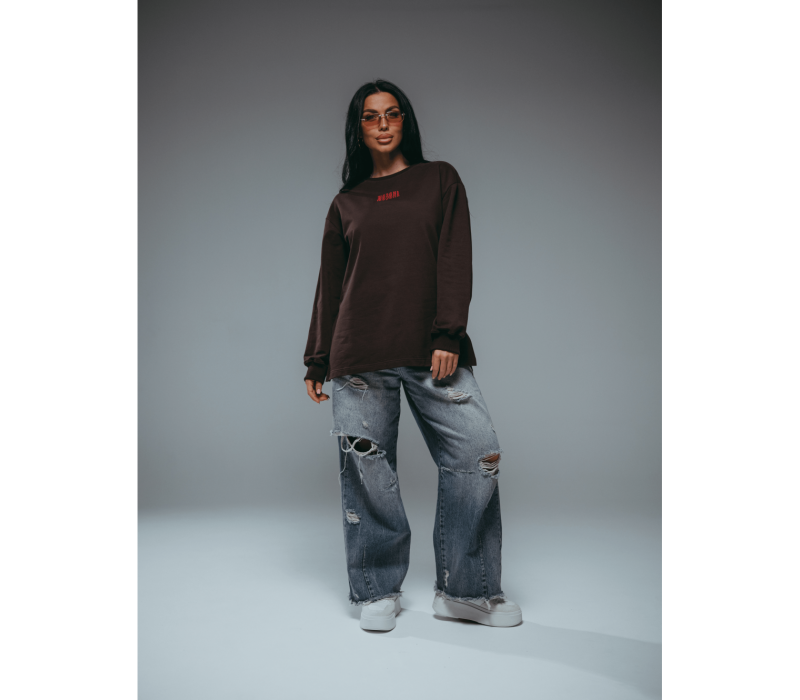 Русь свитшот женский (шоколад)