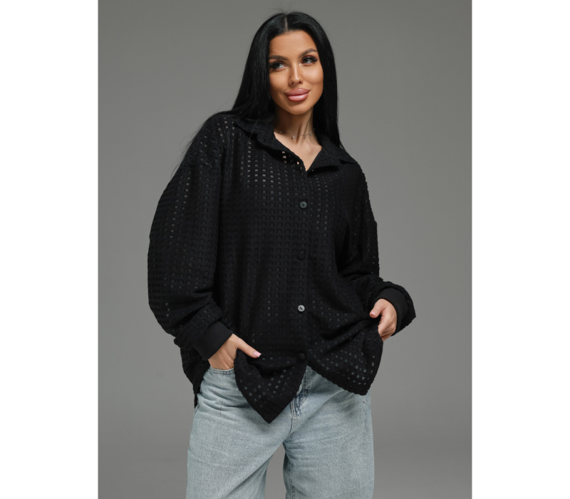 Стелла рубашка женская (черный)