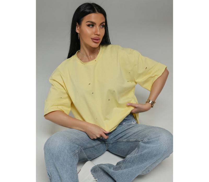 Винтаж футболка женская (желтый)