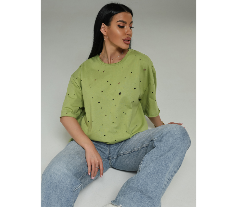 Винтаж футболка женская (салатовый)