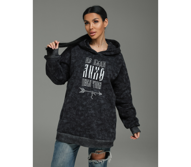 Яхонт худи женское (серый варенка)