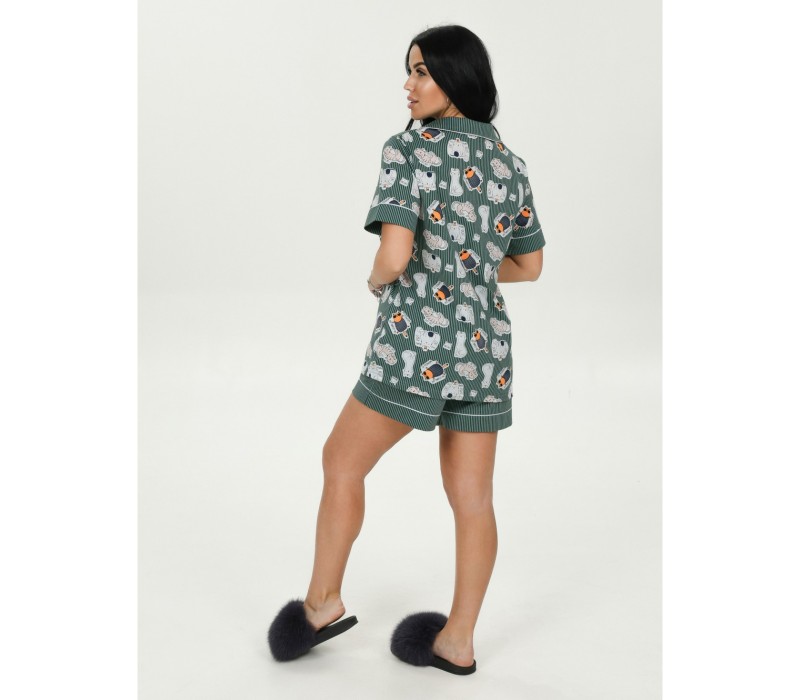 Нимфа пижама женская (зеленый)