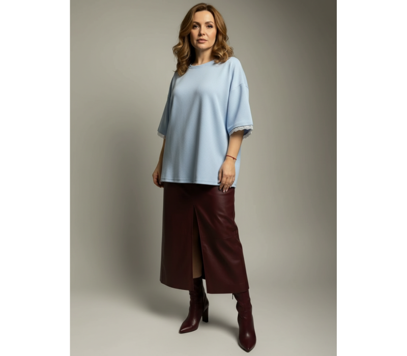 Романс футболка женская (небесный)