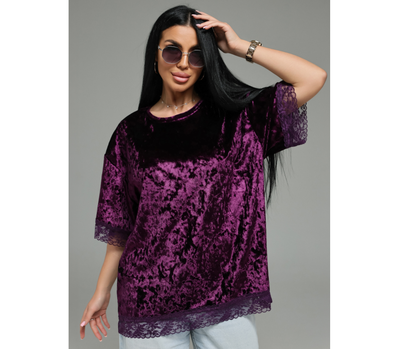 Андреа футболка женская (баклажан)