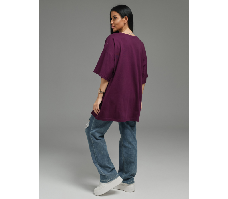 Анита-2 футболка женская (баклажан)