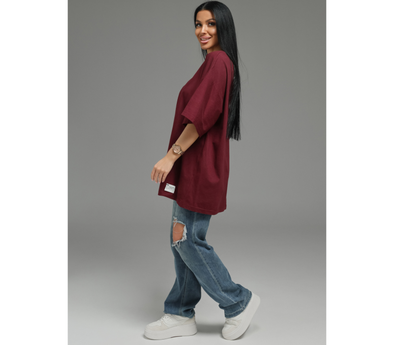 Анита-2 футболка женская (марсала)