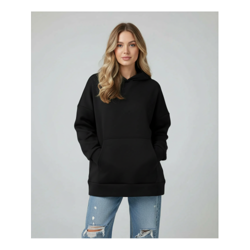 Альфа худи женское (черный)