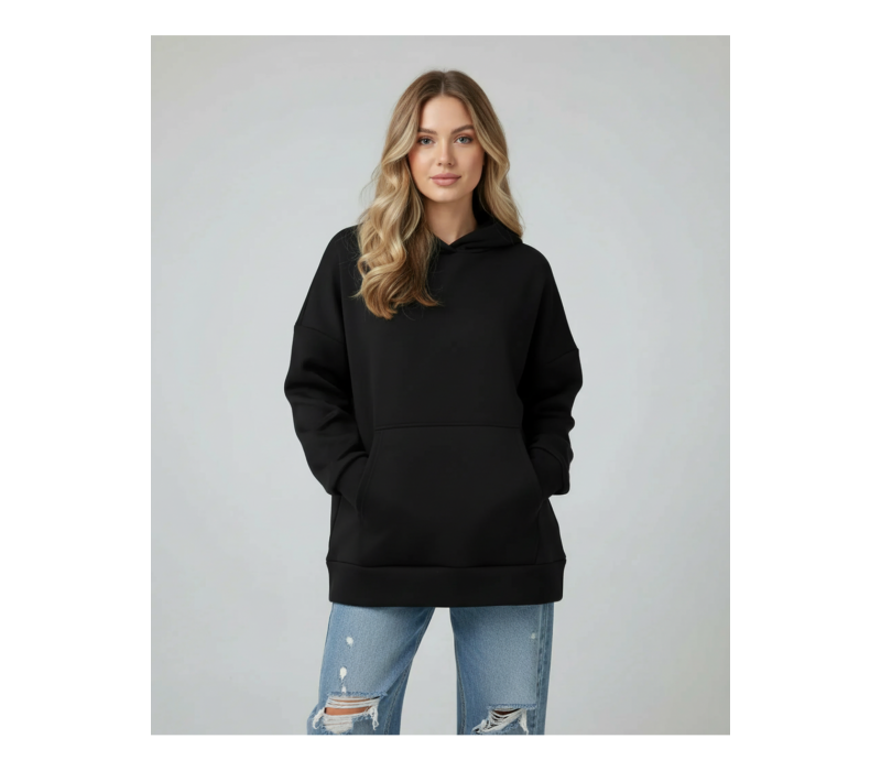 Альфа худи женское (черный)
