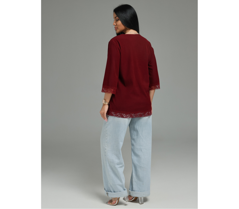 Богемия футболка женская (бордо)