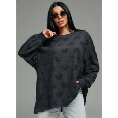 Ребека свитшот женский (махра Микки серый)