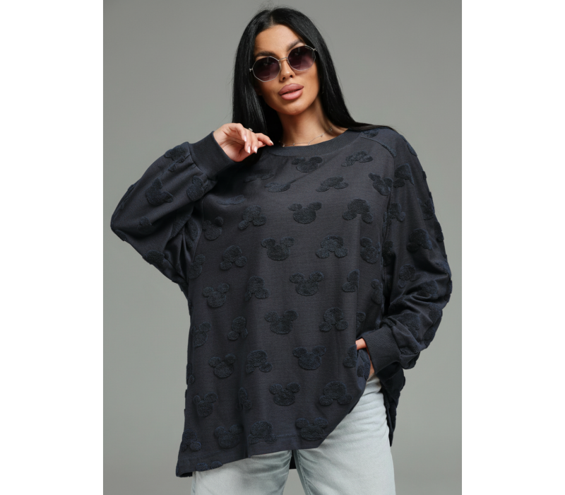 Ребека свитшот женский (махра Микки серый)