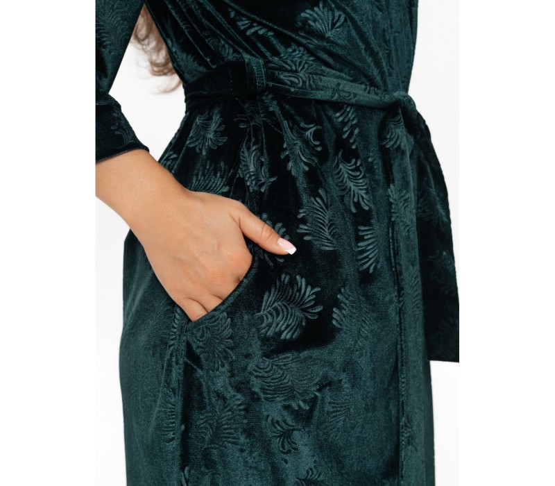 Топаз халат женский (перья зеленый)
