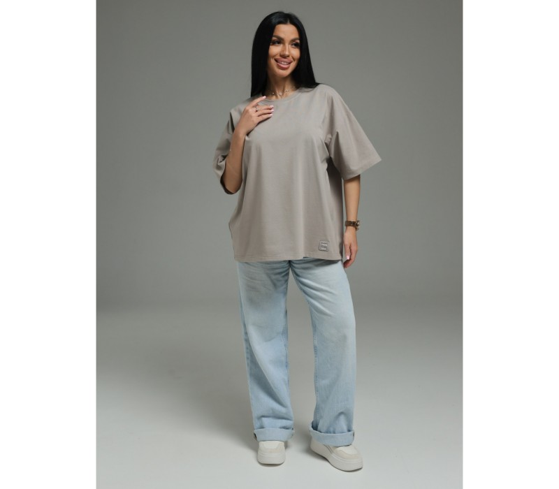 Анита-3 футболка женская (серо-бежевый)