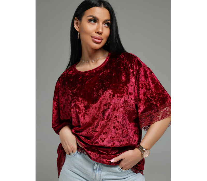 Андреа футболка женская (бордо)