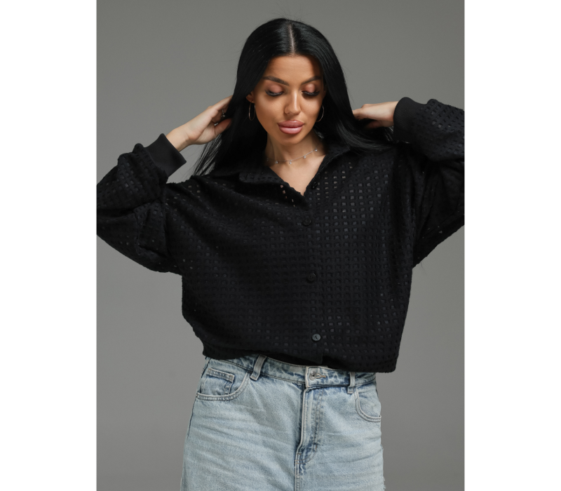 Стелла рубашка женская (черный)