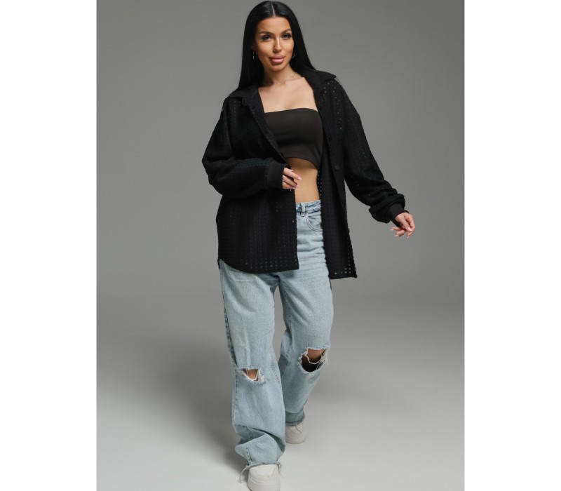 Стелла рубашка женская (черный)