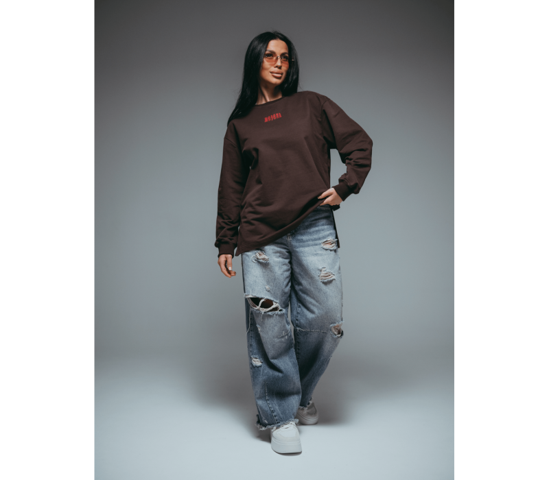 Русь свитшот женский (шоколад)