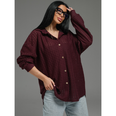Стелла рубашка женская (бордо)